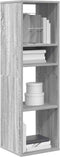 vidaXL - Boekenkast - 34x31x112 - cm - bewerkt - hout - grijs - sonoma - eikenkleurig