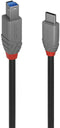 Lindy 36668 - USB-kabel USB 3.2 Gen1 USB-C naar USB-B - 3.00 m - Zwart