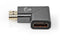 Nedis CVTB34904GY - HDMI-adapter - Rechts gehoekt - Grijs