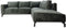 Hoekbank rechts Morgan - 261x248x88 - Adore 156 Hunter - Velours