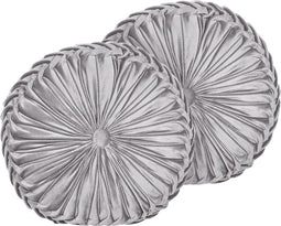 UDALA - Sierkussen set van 2 - Grijs - Fluweel