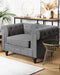 Fauteuil CHESTERFIELD Stof Grijs