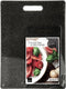 Secret de Gourmet keuken snijplanken set - 2x stuks - zwart - 15 x 25 en 27 x 36 cm - kunststof - Broodplanken - Snijplankjes