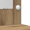 vidaXL - Kaptafel - met - LED - Lichten - - - Artisan - Eik - 50x41x135 - cm