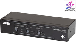 Aten VM0202HB - 2 x 2 True 4K HDMI Matrix Switch - Audio De-Embedder IR / RS-232 Control (2 stuks)