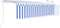 vidaXL - Luifel - automatisch - uittrekbaar - met - rolgordijn - 5x3m - blauw - en - wit