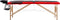 vidaXL - Massagetafel - inklapbaar - 2 - zones - hout - zwart - en - rood