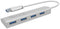 Icy Box IB-AC6401 - 4 Port USB 3.0 Hub - Aluminium - Plug & Play