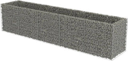 vidaXL - Gabion - plantenbak - verhoogd - 450x90x100 - cm - gegalvaniseerd - staal