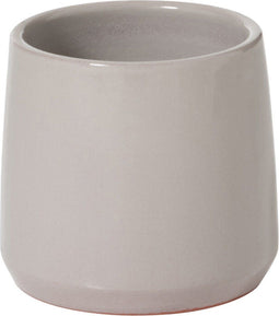 J-Line bloempot Rond - keramiek - grijs - extra small - 2 stuks - Ø 15 cm