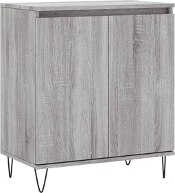 vidaXL - Dressoir - 60x35x70 - cm - bewerkt - hout - grijs - sonoma - eikenkleurig