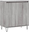 vidaXL - Dressoir - 60x35x70 - cm - bewerkt - hout - grijs - sonoma - eikenkleurig