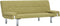 vidaXL - Slaapbank - met - twee - kussens - polyester - groen