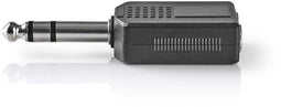 Nedis CAGP23940BK - 6.35mm stereo stekker - 2 x 6.35mm stereo kontra stekker - Zwart