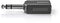 Nedis CAGP23940BK - 6.35mm stereo stekker - 2 x 6.35mm stereo kontra stekker - Zwart