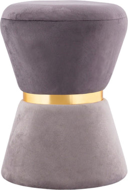 SVJ Kruk Rond - 32 x 32 x 42 cm - Polyester - Lichtgrijs
