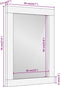 vidaXL - Badkamerspiegel - 50x70x2,5 - cm - massief - mangohout - en - glas
