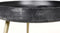 HSM Collection Bijzettafel Ventura - ø40 cm - mangohout/ijzer - black wash/antique gold
