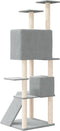 vidaXL - Kattenmeubel - met - sisal - krabpalen - 153 - cm - crèmekleurig