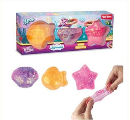 Slow Rise - 3 Mermaids - Magische knijpfiguren met glitters