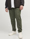 JACK&JONES PLUS JPSTPAUL JJFLAKE CARGO BROEK - Gulp met rits - Normale rise - Olijf (W42 X L32)