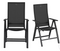 Hartman Alexio Recliner - Verstelbaar - Aluminium & Textileen - Zwart (2 stuks)