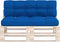 vidaXL - Palletkussens - 2 - st - stof - koningsblauw