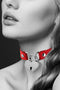 Bijoux Pour Toi - Halsband met Hartje en Slot - Rood