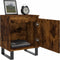 vidaXL - Nachtkastje - 40x30x50 - cm - bewerkt - hout - gerookt - eikenkleurig