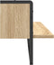vidaXL - Wandschap - met - stang - 100x25x30 - cm - sonoma - eikenkleurig