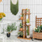 Coast 5-Laags Bloemenrek - Vrijstaand Plantenrek - Dennenhout - Bruin - 50 x 21 x 103 cm