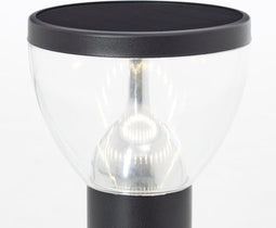 BRILLIANT LED-buitenlamp, solar, 52 cm, 430 lm, 3000 K, roestvrij staal, zwart