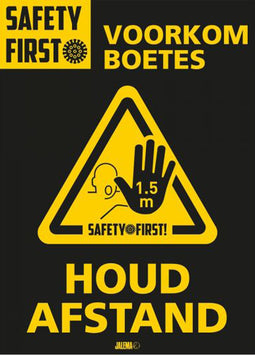 Djois - Deursticker a4 djois houd afstand gl 2st | 100 stuks