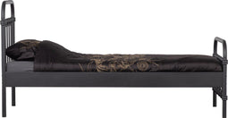 WOOOD Moos Bed - Staal - Zwart - 107x209x97