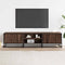 vidaXL - Tv-meubel - 160x35x41 - cm - bewerkt - hout - metaal - bruin - eikenkleur