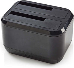 Nedis Docking Station voor Harde Schijf - USB 3.0 - USB Type-A - 2 Schijven - 2.5 / 3.5 " - USB 3.2 Gen1 - Docking
