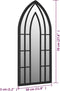 vidaXL - Tuinspiegel - 70x30 - cm - ijzer - zwart