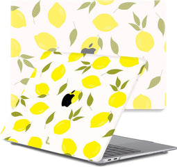 Lunso Geschikt voor MacBook Pro 13 inch M1/M2 (2020-2022) cover hoes - case - Squeezy Lemon