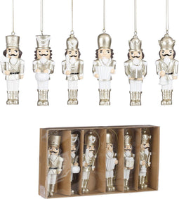 House of Seasons Notenkraker - Kerst Ornament - Set van 6 - Goud (6 stuks)