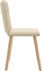 vidaXL - Eetkamerstoelen - 2 - st - stof - crèmekleurig