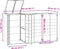 vidaXL - Containerberging - 3 - containers - 207x79x117 - cm - staal - antraciet