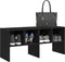 vidaXL - Schoenenrek - stapelbaar - 89,5x30x40 - cm - zwart - eikenkleurig