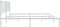 vidaXL - Bedframe - met - hoofdbord - metaal - wit - 150x200 - cm
