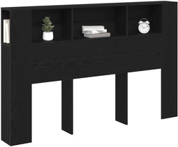 vidaXL - Hoofdbord - Kast - Zwart - Eiken - Engineered - Hout - 160,1 - x - 18,8 - x - 104,5 - cm