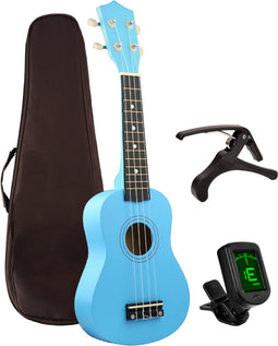 Finesse Ukelele - Starterset - 21 inch - 4 snaren - Blauw
