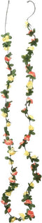 Kerstslingers met bloemen 6 st 250 cm lente zonsondergang rood