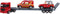 Jonotoys Vrachtauto - Vrachtauto met oplegger - 2 wagens - Rood/grijs