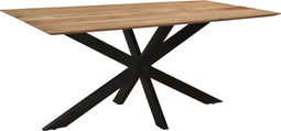 1x Livingfurn - Eetkamertafel Oslo Spider Acacia 180 cm - Acacia / Gecoat Staal