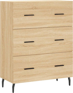 vidaXL - Dressoir - 69,5x34x90 - cm - bewerkt - hout - sonoma - eikenkleurig