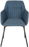 Stoel DKD Home Decor Blauw Zwart 59,5 x 60,5 x 78 cm